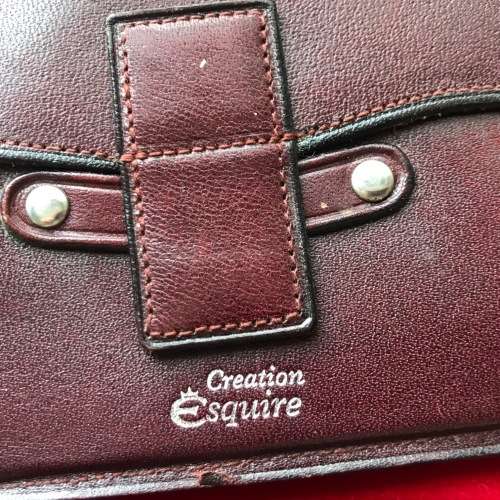 Genuine Leather bordeaux purse Creation Esquire,vintage, + small leather purse collectors items