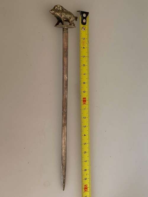 Vintage silver letter opender warthog , collectors item, hunting , animal,