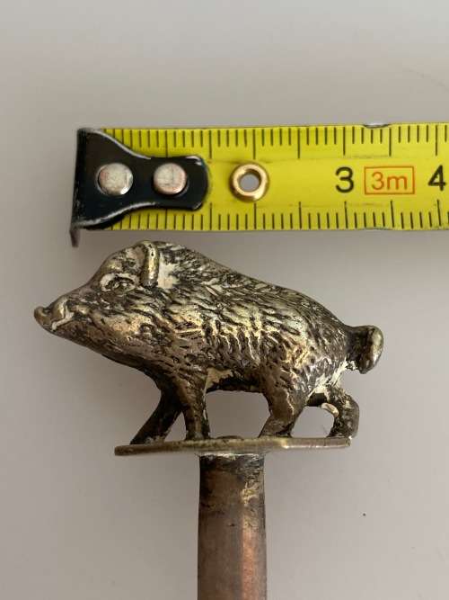Vintage silver letter opender warthog , collectors item, hunting , animal,