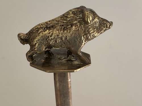 Vintage silver letter opender warthog , collectors item, hunting , animal,