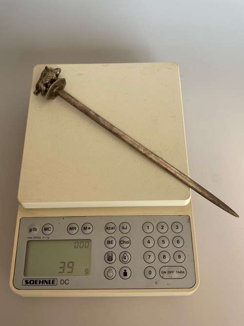 Vintage silver letter opender warthog , collectors item, hunting , animal,