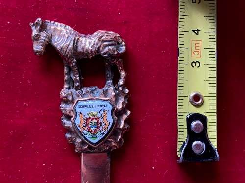 Schweizer Reineke Letter Opener vintage , collectors item,