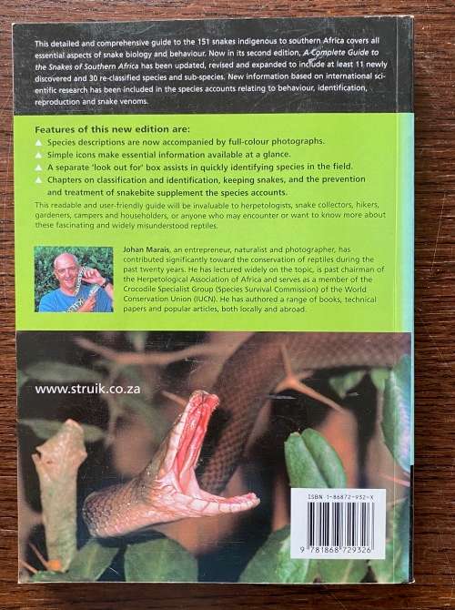 A complete Guide to the Snakes of Southern Africa ,Johan Marais ,1992,english
