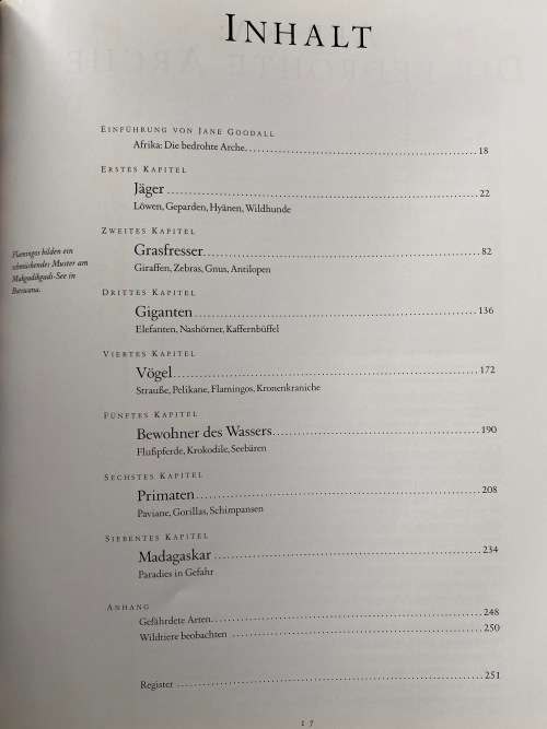 Die Tiere Akfrikas / Animals of Africa, 1998, 252 pages, in german