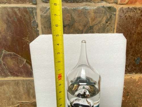 Galileo Thermometer Glass-Thermometer, handmade, mundgeblasen 18°bis 26° Celsius, from Germany,