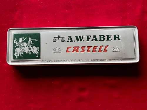 Vintage Faber Castell metal tin , box, aluminium box, from Germany, LOT 2 , COLLECTORS ITEM