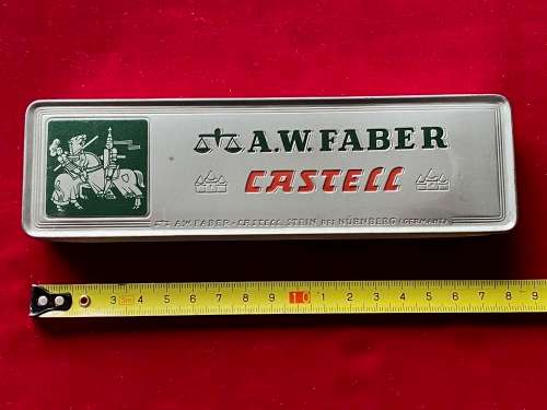 Vintage Faber Castell metal tin , box, aluminium box, from Germany, LOT 2 , COLLECTORS ITEM