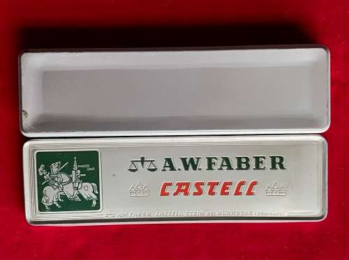 Vintage Faber Castell metal tin , box, aluminium box, from Germany, LOT 2 , COLLECTORS ITEM