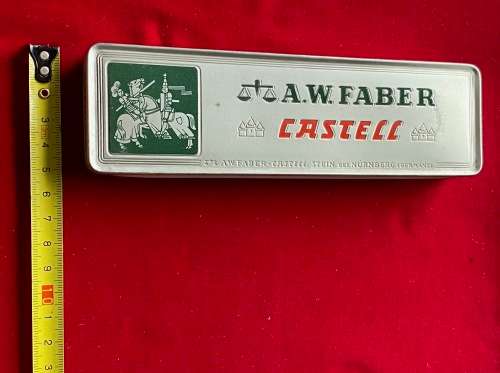Vintage Faber Castell metal tin , box, aluminium box, from Germany, LOT 2 , COLLECTORS ITEM