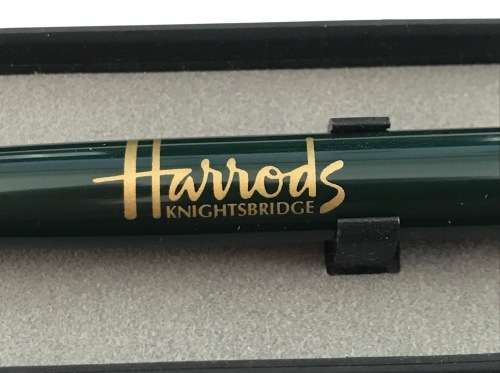 Harrods Ball Pen with blue ink ,collectors item