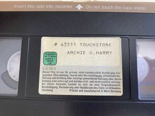 VHS Movie , Archi & Harry, Sie konnen`s nicht lassen , in german, 102minutes, from West Germany
