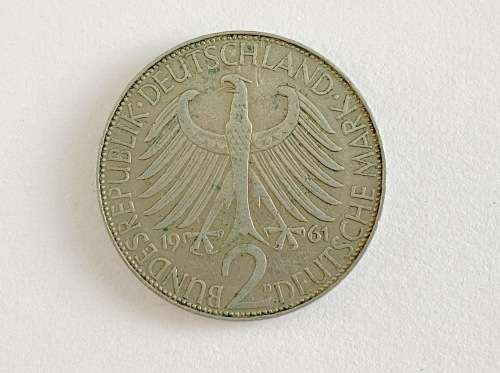 2 Deutsche Mark 1961 D , Max Planck , rare , collectors item