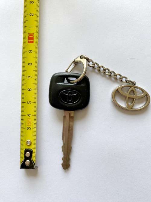 TOYOTA KEY RING with Toyota RAV 4 key ,VINTAGE from Germany, collectors item
