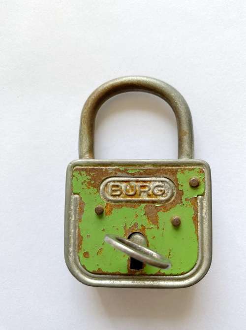 antique Burg lock ,vintage ,Germany, DEP, collectors item