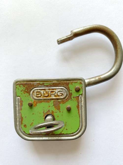 antique Burg lock ,vintage ,Germany, DEP, collectors item