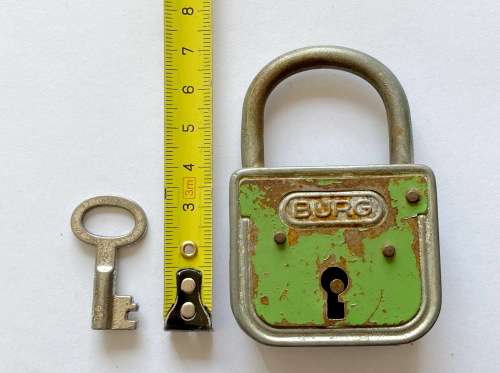 antique Burg lock ,vintage ,Germany, DEP, collectors item