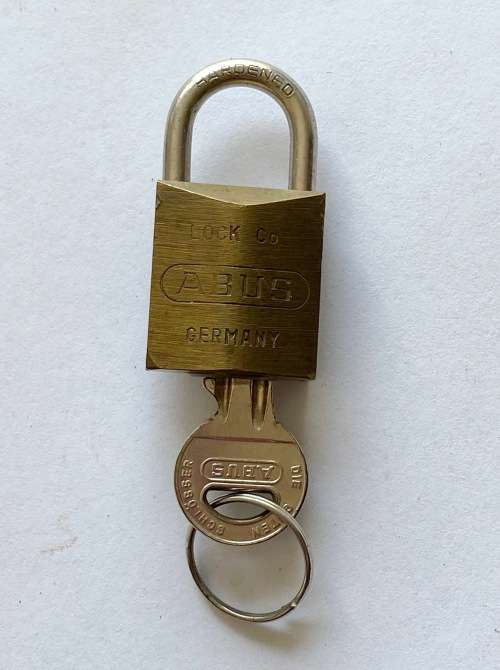 vintage Small Burg Lock with key 2x, from Germany, collectors item