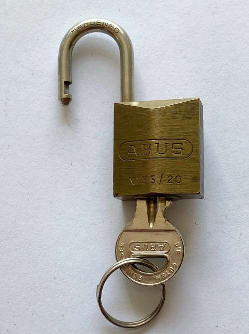 vintage Small Burg Lock with key 2x, from Germany, collectors item