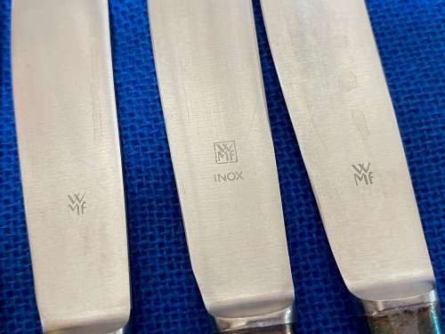 WMF patent 90, Silver Plated , table spoons,knives and forks, from Germany ,collectors item, vintage