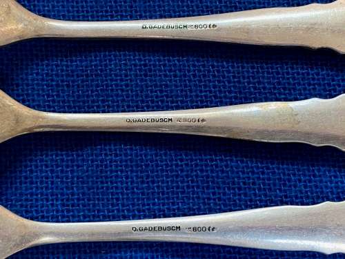 Vintage Fork Lot 1 ,Set of 3 Forks: D. Gadebusch 800 silver from Germany ,collectors item