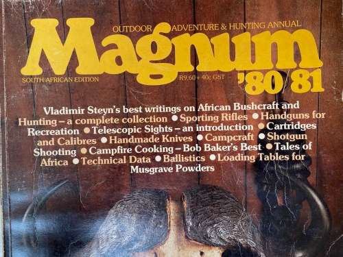 Vintage Magnum magazine 80/81, + extra 6 big old photos of old rifles, vintage , collectors item