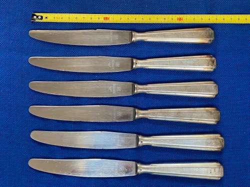 Vintage WMF Cultery Set, Lot 2, 6x knife, 6x fork, 6x spoon,90 silver ,Germany, 18pieces