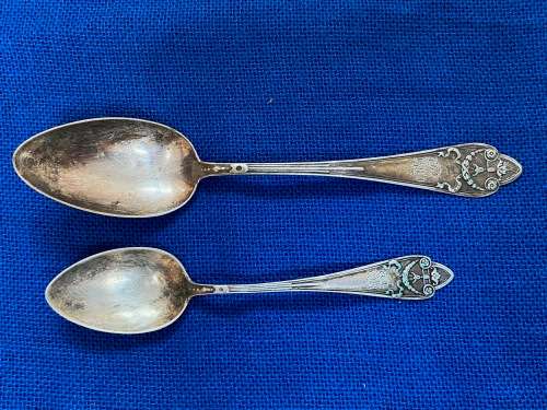 Vintage Pair of Spoon Tea/Coffee Spoon+Big Spoon,Lot 5,800 W&B silver ,Germany, collectors item