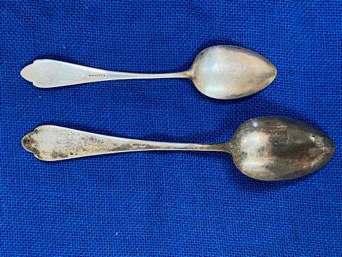 Vintage Pair of Spoon Tea/Coffee Spoon+Big Spoon,Lot 5,800 W&B silver ,Germany, collectors item