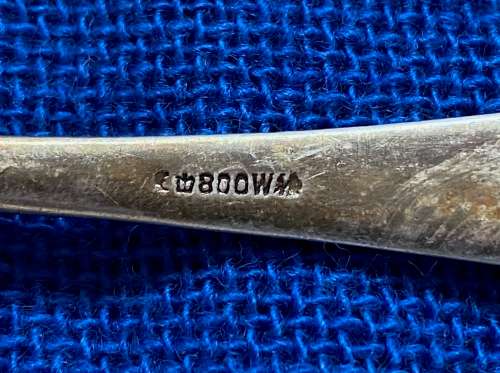 Vintage Pair of Spoon Tea/Coffee Spoon+Big Spoon,Lot 5,800 W&B silver ,Germany, collectors item