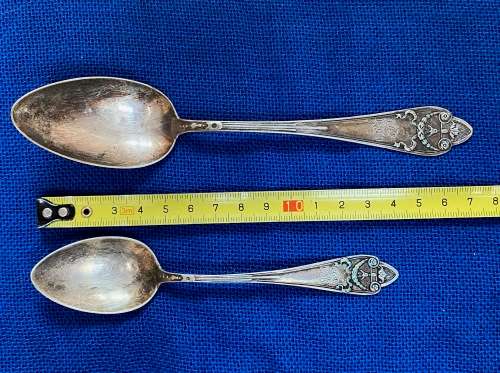 Vintage Pair of Spoon Tea/Coffee Spoon+Big Spoon,Lot 5,800 W&B silver ,Germany, collectors item