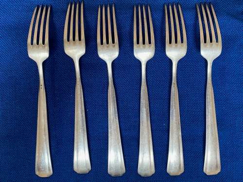 Vintage WMF Cultery Set, Lot 2, 6x knife, 6x fork, 6x spoon,90 silver ,Germany, 18pieces