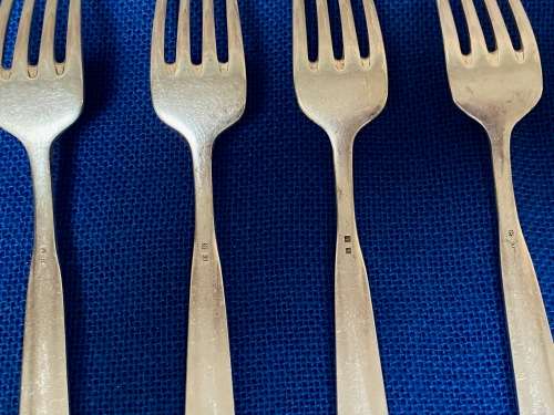 Vintage WMF Cultery Set, Lot 2, 6x knife, 6x fork, 6x spoon,90 silver ,Germany, 18pieces