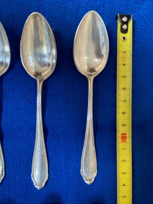Vintage Spoon Lot 10a , 6x 800 silver Bremer Silberwaren-Fabrik ,BSF,Bremen, Germany,collectors item