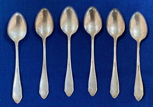 Vintage Spoon Lot 10a , 6x 800 silver Bremer Silberwaren-Fabrik ,BSF,Bremen, Germany,collectors item