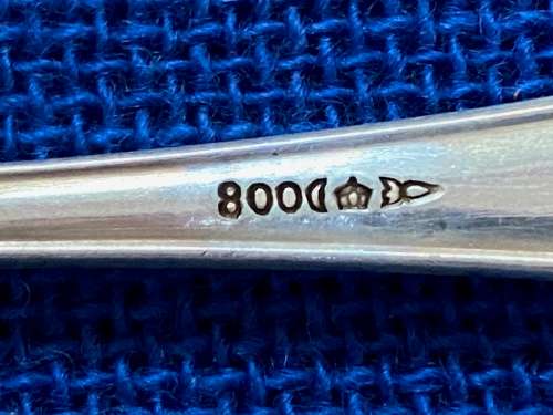 Vintage Spoon Lot 10a , 6x 800 silver Bremer Silberwaren-Fabrik ,BSF,Bremen, Germany,collectors item