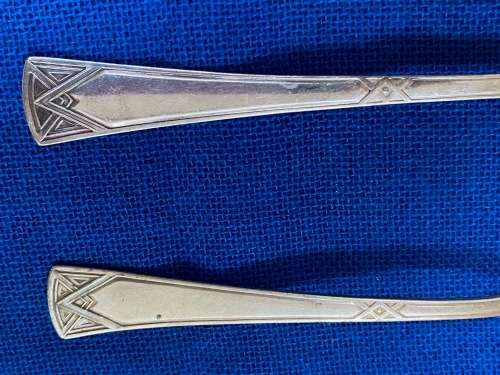 Vintage Spoon Lot 9, 4x spoon, no stamp on , silver plated, from Germany, collectors item