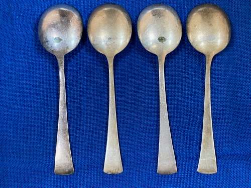Vintage Spoon Lot 9, 4x spoon, no stamp on , silver plated, from Germany, collectors item