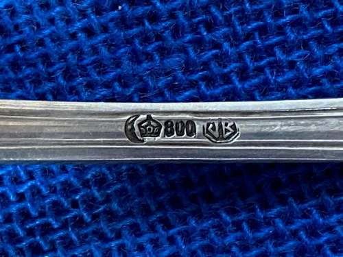 Vintage Sauce Serving Spoon silver 800 JB, Busse Julius - Berlin , Germany, collectors item