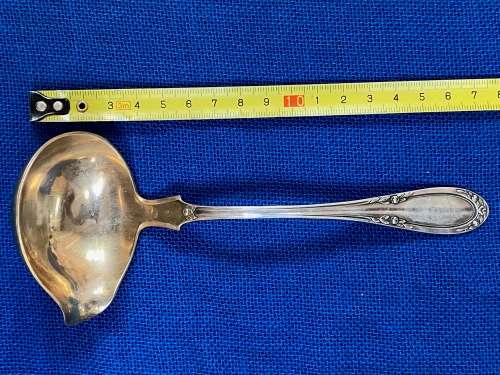 Vintage Sauce Serving Spoon silver 800 JB, Busse Julius - Berlin , Germany, collectors item