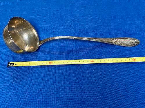 Vintage Soup Serving Spoon silver 800 JB, Busse Julius - Berlin , Germany, collectors item