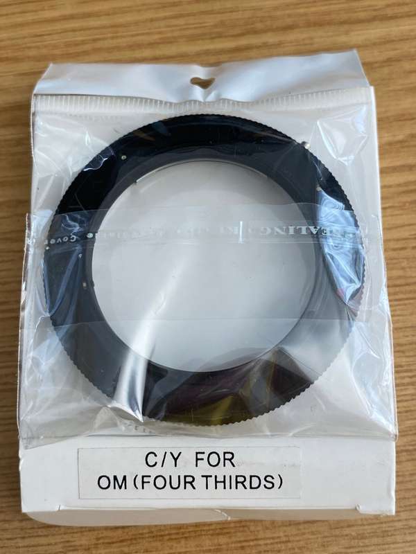 LENS ADAPTER YASHICA/CONTAX C/Y MF LENSES for OLYMPUS 4/3 (FOUR THIRDS) CAMERAS , very rare, NEW
