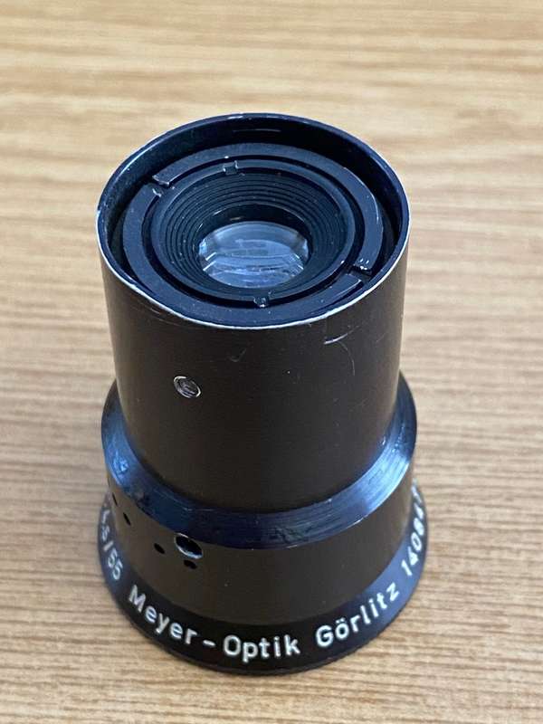 Meyer Optik Goerlitz Helioplan 4.5/55mm lens may be for a microscope, vintage ,collectors item