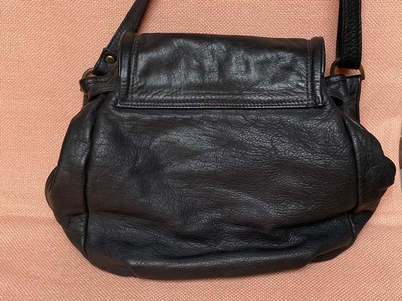 BIRACCI Women leather bag black, made in Italy , in good condition, from the 80s, vintage
