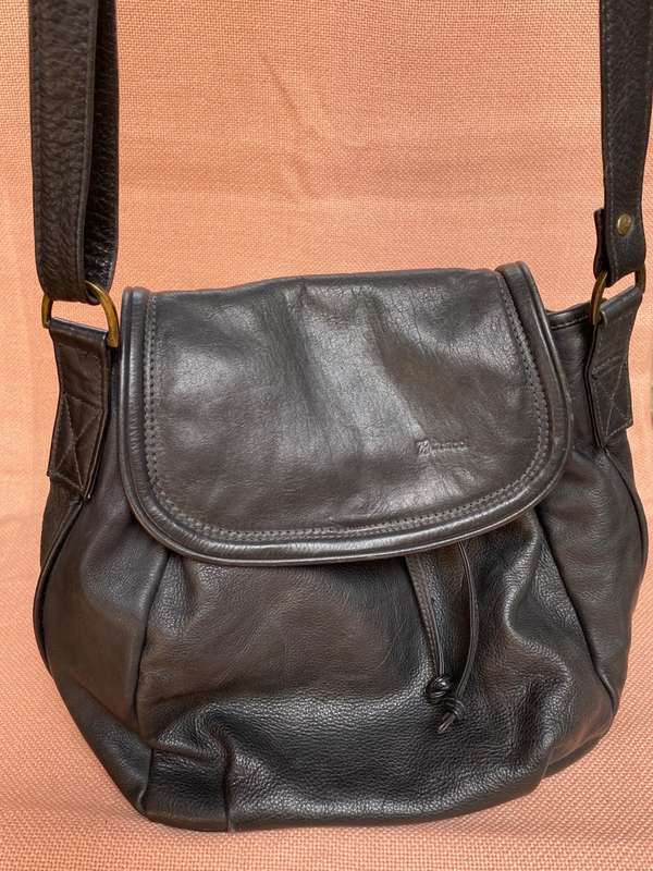 BIRACCI Women leather bag black, made in Italy , in good condition, from the 80s, vintage
