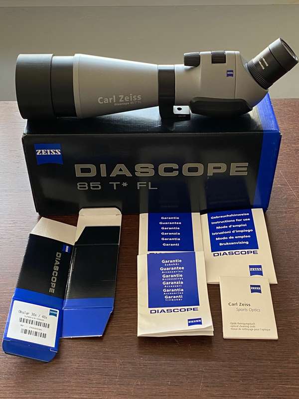 ZEISS DIASCOPE 85 T FL + 40x Ocular, made in germany, spotting scope for birding or shooting