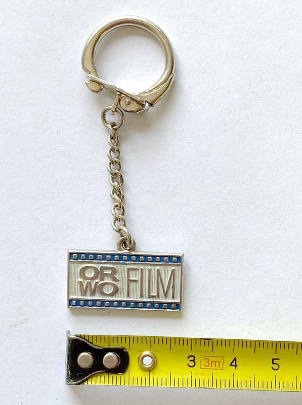 VINTAGE ORWO FILM Keyring from approx. 1960s VEB FILMFABRIK WOLFEN , LOT A, collectors item
