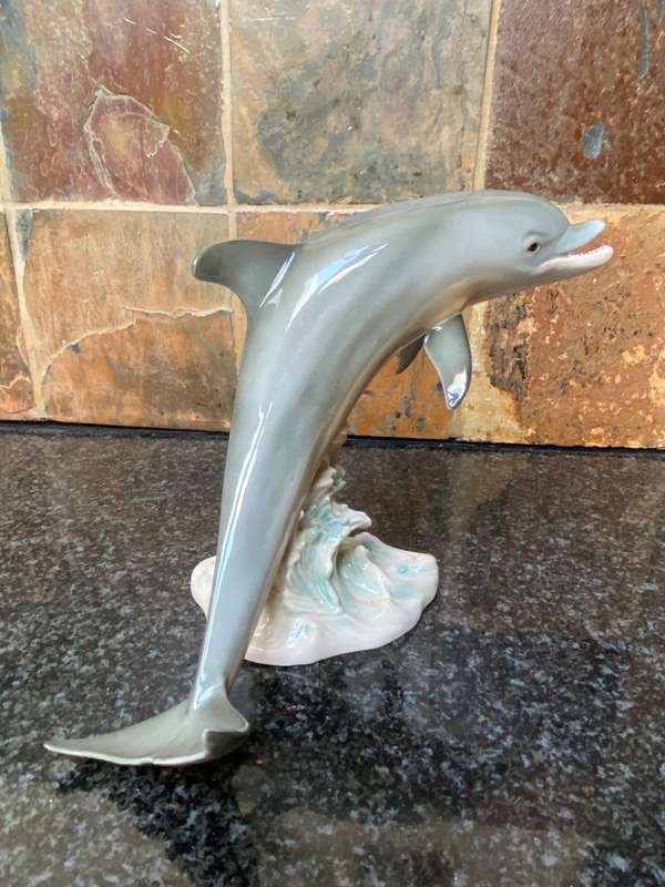 Hummel Goebel Dolphin porcelaine 36811-21, from the 80s, Made in W.Germany, rare, collectors item