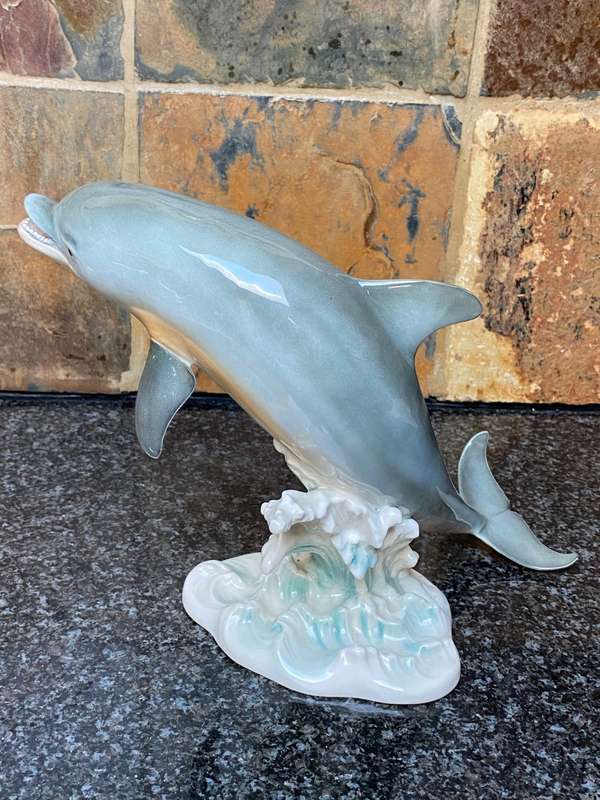 Hummel Goebel Dolphin porcelaine 36811-21, from the 80s, Made in W.Germany, rare, collectors item