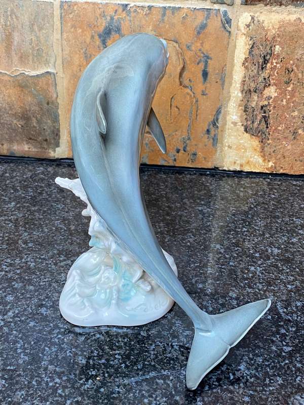Hummel Goebel Dolphin porcelaine 36811-21, from the 80s, Made in W.Germany, rare, collectors item