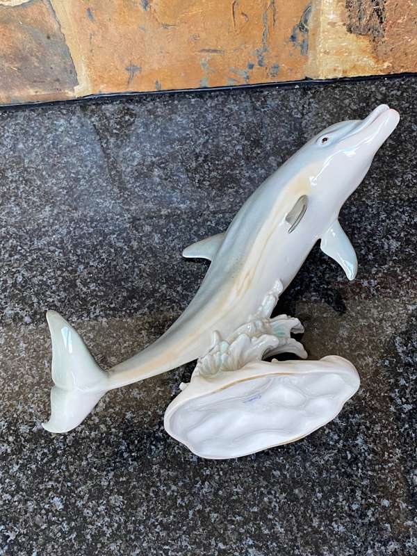 Hummel Goebel Dolphin porcelaine 36811-21, from the 80s, Made in W.Germany, rare, collectors item
